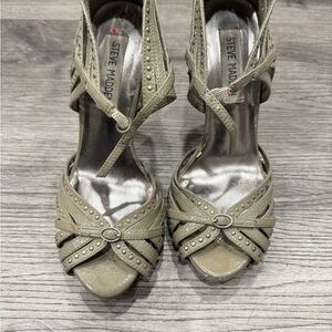 Steve Madden Women's Grey Strappy Heels